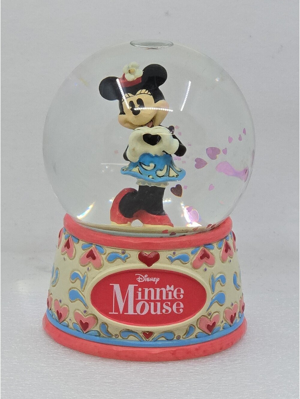 Disney Traditions Jim Shore Minnie Mouse Water Globe 4059187 "I Heart You"